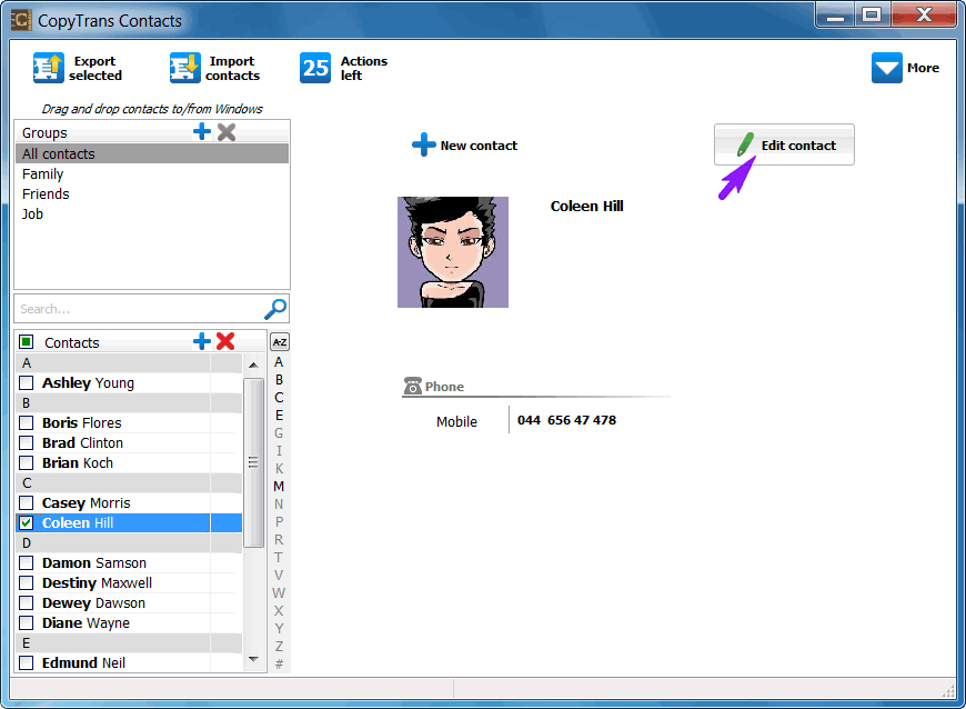 Copytrans contacts download windows 10