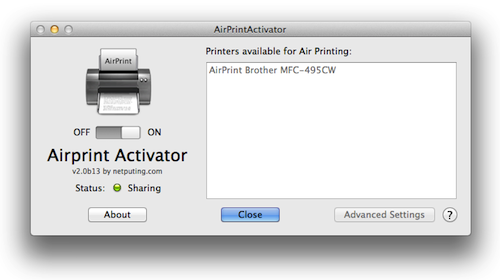 Airprint activator for ipad free